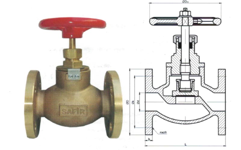 JIS Glob Vana Bronz Düz